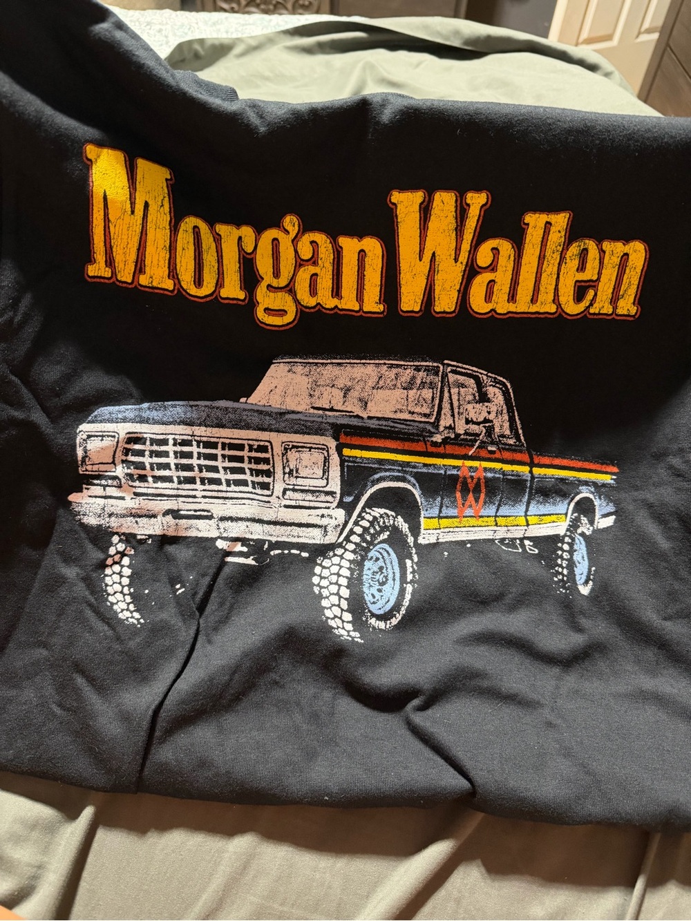 SM New Morgan Wallen Black Short Sleeve Graphic Tee - Women